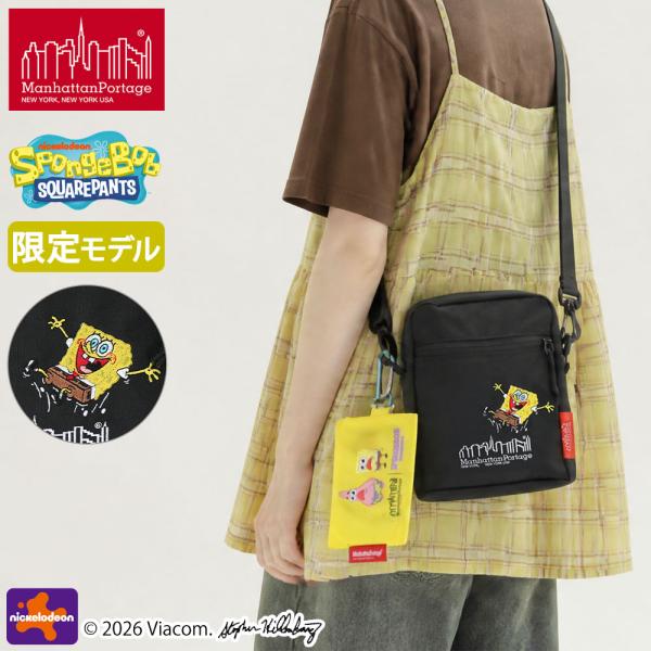 最大50%★9/17限定 日本正規品 マンハッタンポーテージ ショルダーバッグ Manhattan Portage SPONGE BOB CITY LIGHTS MP1403PL2BPSB