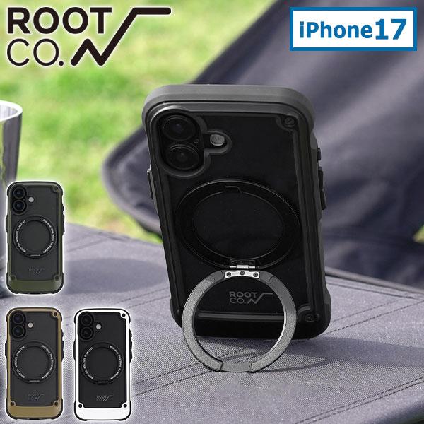 最大51%★8/31迄 6ヶ月保証 ルートコー スマホケース iPhone17 ROOT CO. 耐衝撃 衝撃 ケース iPhone マグセーフ リング スタンド ワイヤレス充電 GSTP-4402