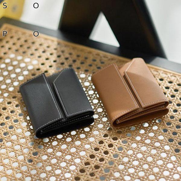 SOPO 最大51%☆1/13限定 ソポ 三つ折り財布 メンズ レディース 革 財布