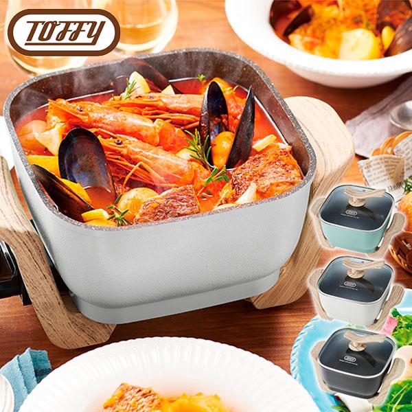 ■こちらの商品は、ラッピングサービス対象外となっております。「煮る/焼く/蒸す/炒める/揚げる/炊く」の調理ができる、消費電力1000Wの高火力、1台6役の多機能電気鍋です。サイズ　 ｜本体：約 W285×H220×D200（mm）※ガラス...