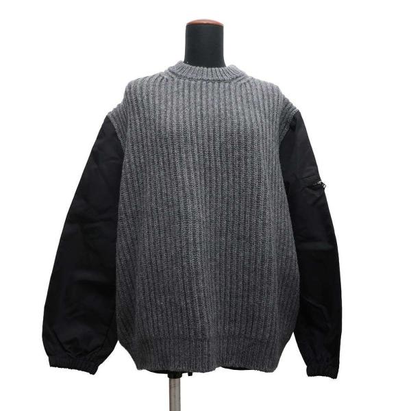 プラダ　セーター　ニット　42　L　カシミア100％　PRADA PRADA＊Wool and cashmere crew-neck カシミアセーター＊送料込 (PRADA