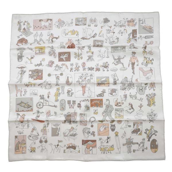 エルメス スカーフ カレ70 カレ・リブレ Libre scarf HERMES シルク 白