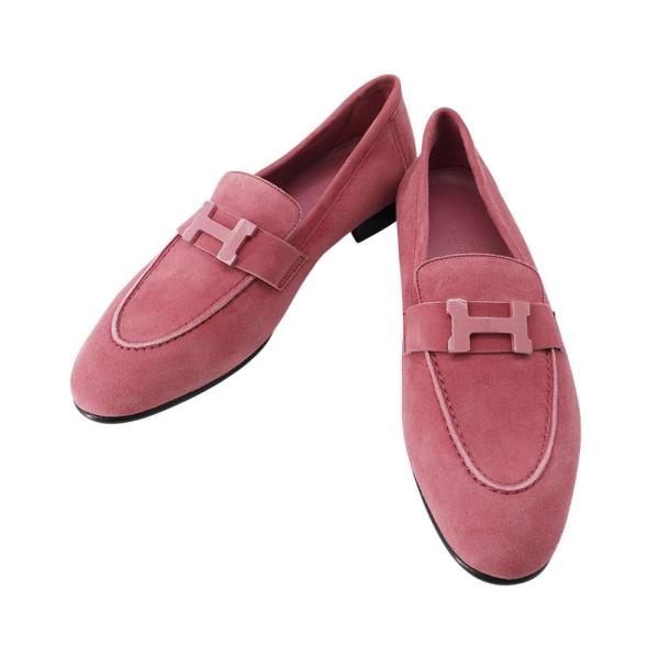 【美品】HERMES モカシンパリ　ローファー エルメス モカシン パリ スエード レディースサイズ38 HERMES 靴