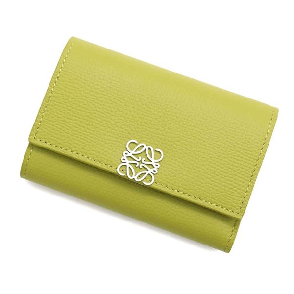 LOEWE ロエベ アナグラム バーティカルウォレット 三つ折り財布 グリーン ロエベ 三つ折り財布 アナグラム バーティカル ウォレット スモール