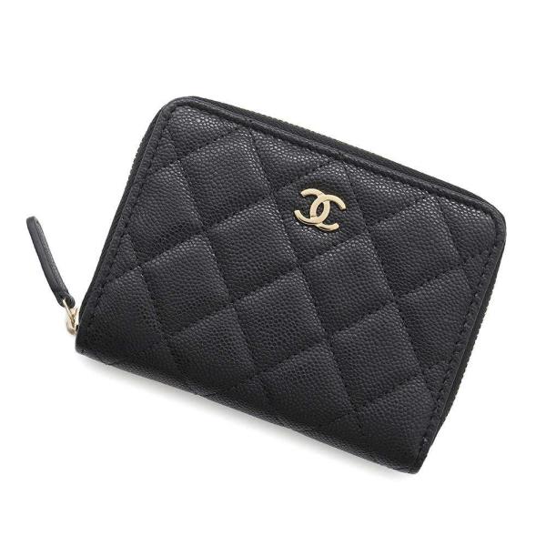 ❴美品❵シャネル キャビア ココマーク 財布 シャネル 二つ折り財布 マトラッセ スモールウォレット ココマーク