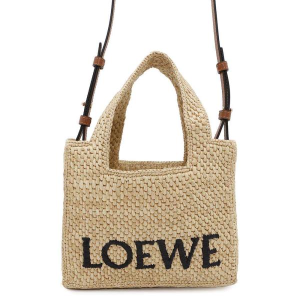 LOEWE ロエベ ロエベフォント トート ミニ ラフィア 2WAYバッグ ショルダーバッグ ハンドバッグ カゴバッグ ベージュ A685V46X01 ロエベフォント トート ミニ（ラフィア） ベージュ - ロエベ 日本 公式