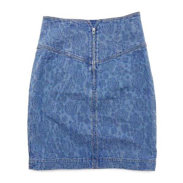 シャネル スカート ココマーク カメリア デニム コットン レディース