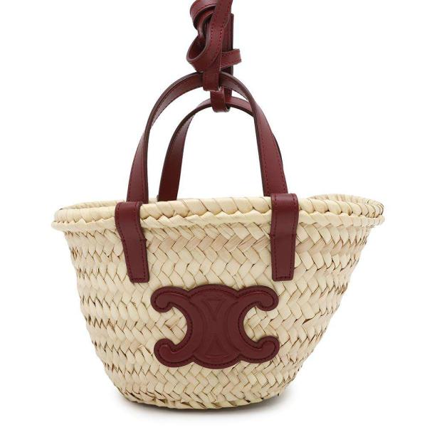 セリーヌ ハンドバッグ トリオンフ ミニ パニエ ラフィア CELINE