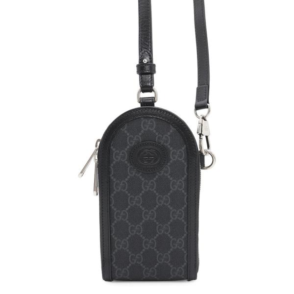 ☆グッチ フォンホルダー GGスプリーム 724357 GUCCI 黒 スマホケース