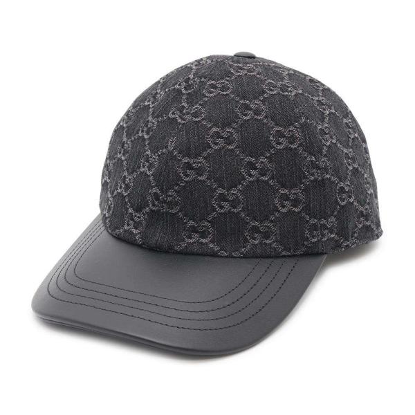 グッチ 帽子 GGキャップ コットン サイズM 777248 GUCCI 黒 : GALLERY
