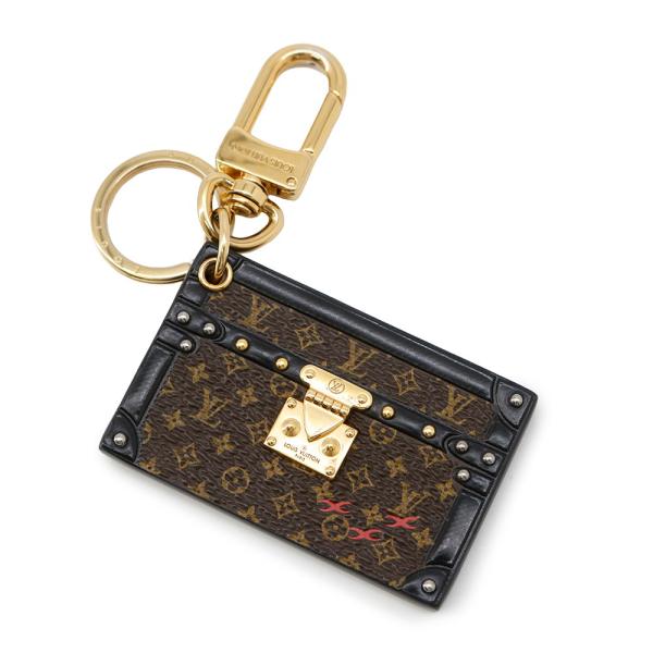 Louis Vuitton キーホルダー ブラック モノグラム ルイヴィトン ルイヴィトン キーホルダー モノグラム バッグチャーム・プティット