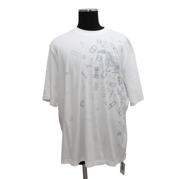 極美品✨エルメス 22SS Tシャツ 3D エンボス シュヴォーアシンメトリー gallery-rare_10515181