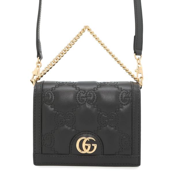 【美品】 GUCCI ショルダーバッグ gg柄 レザー 黒 ポシェット 大人気 gallery-rare_10562086