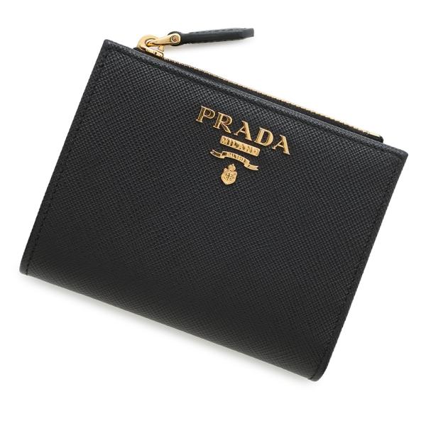 プラダ 二つ折り財布 サフィアーノマルチカラー 1ML050 PRADA 黒