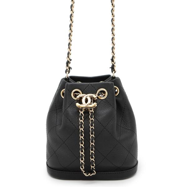 シャネル チェーンショルダーバッグ マトラッセ ココマーク ラムスキン