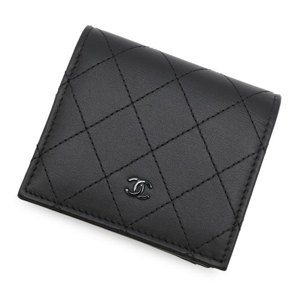 正規品　CHANEL 財布 シャネル 二つ折り財布 ココマーク マトラッセ スモールウォレット