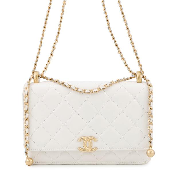 【美品】超レア　シャネル　ラム・マトラッセ・がま口・チェーンショルダー・ＳＶ金具 シャネル ミニミニマトラッセ ラムスキン チェーンショルダーバッグ