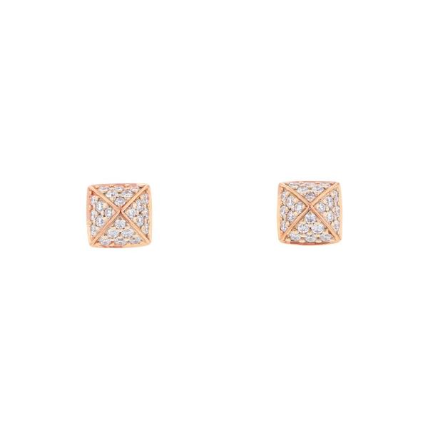 エルメス ピアス クルー・ドゥ・H ダイヤモンド 48P 計0.2ct K18PG