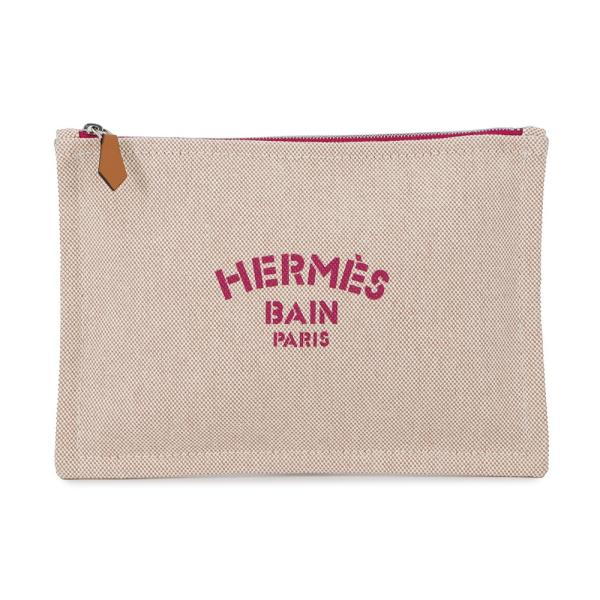 HERMES エルメス ポーチ フラット ヨッティング PM ルージュ コットン HERMES エルメス ポーチ フラット ヨッティング PM ルージュ コットン
