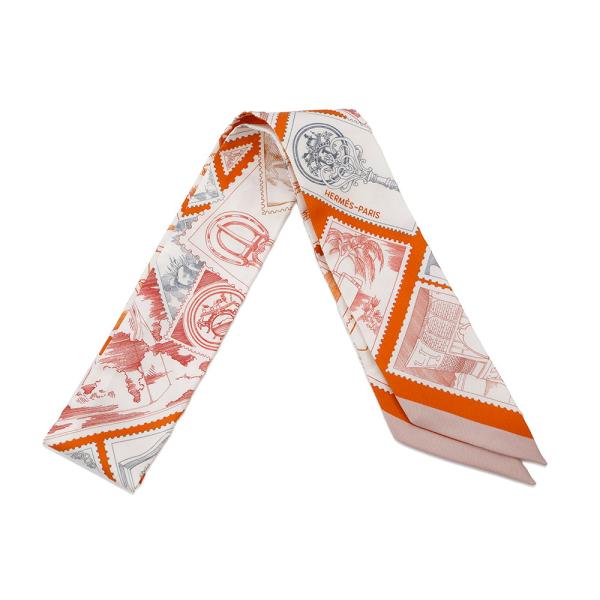 新品未使用★HERMES フォーブルの切手愛好家 ツイリー スカーフ エルメス スカーフ ツイリー フォーブルの切手愛好家 HERMES シルク