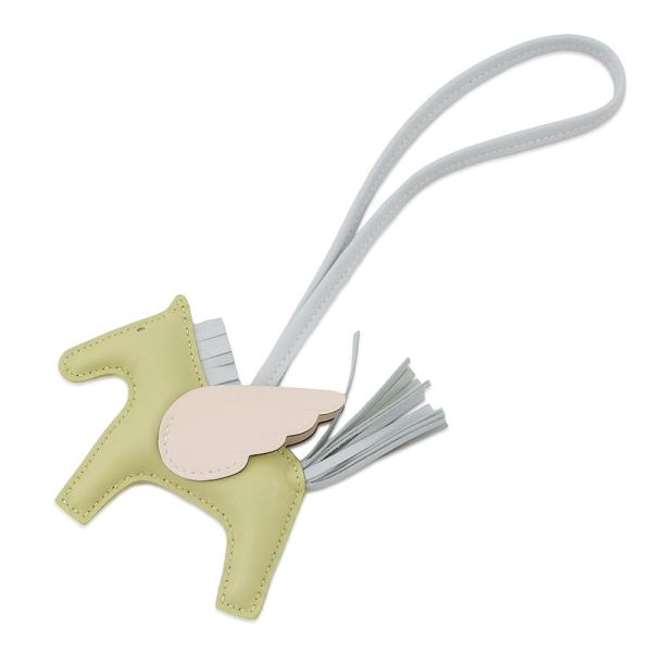 エルメス バッグチャーム ロデオPM ペガサス ジョーヌブルジョン