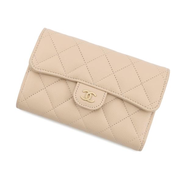 ★3日以内返品可★ 美品 CHANEL シャネル キャビアスキン マトラッセ コンパクトウォレット AP0232 三つ折り財布 ブラック・ボルドー キャビアスキン レディース CHANEL（シャネル） 三つ折り財布 AP0230 B10583 Y33352 Y04059 Y01480