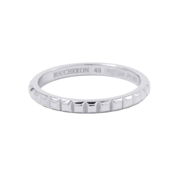BOUCHERON クル ド パリ リング Pt950 スモール ブシュロン リング キャトル クル ド パリ スモール Pt950プラチナ