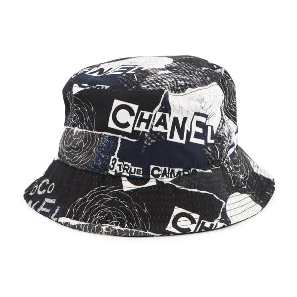 シャネル ハット カメリア ココマーク ロゴ コットン サイズM CHANEL