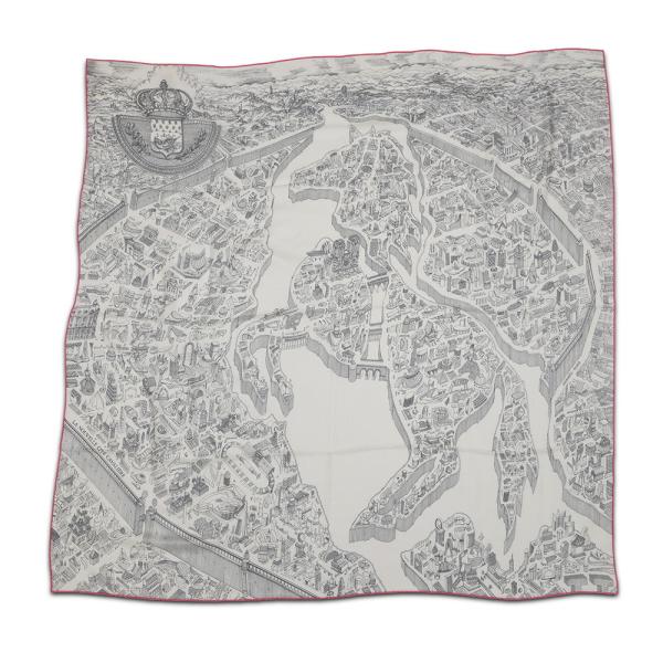 エルメス　ヌーベル・シテ・カヴァリエール　カシミヤシルク 140 新品未使用 エルメス ストール カレ140 カレジェアン ヌーベル・シテ・カヴァリ