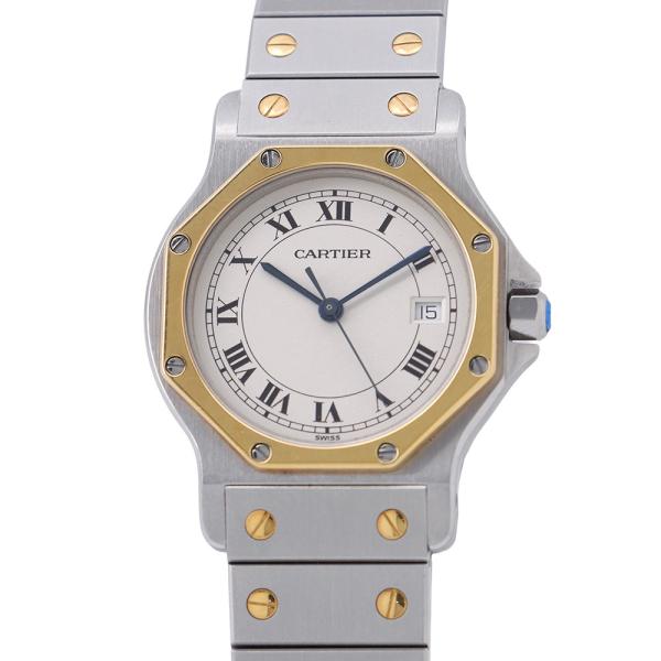 カルティエ サントス オクタゴン LM 187902 Cartier 腕時計 アイボリー
