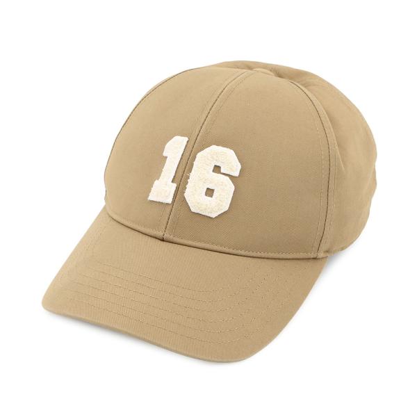 美品 CELINE ベージュ ナンバー16キャップ セリーヌ キャップ NO.16 ロゴ ベースボール コットン レディース