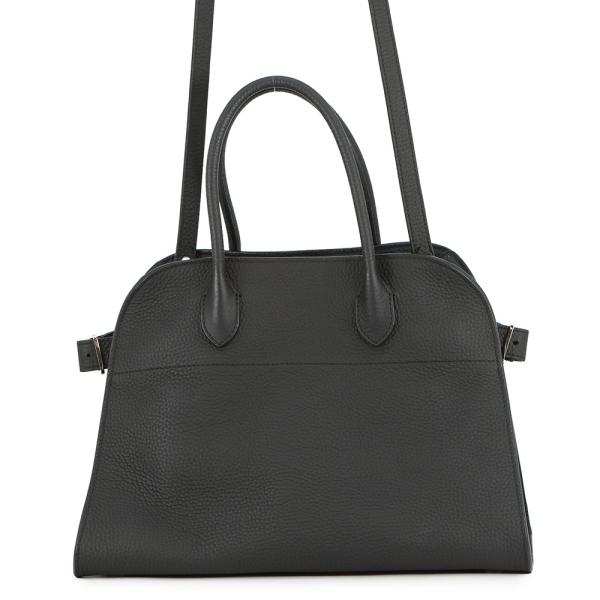 ザ ロウ ハンドバッグ ソフトマルゴー12 レザー W1586 THE ROW 2way 黒