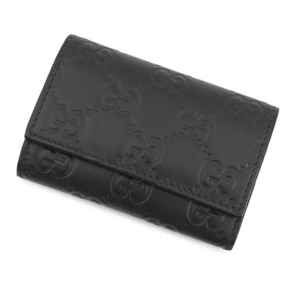 グッチ 6連キーケース グッチシマ レザー 138093 GUCCI キーケース 黒 【安心保証】