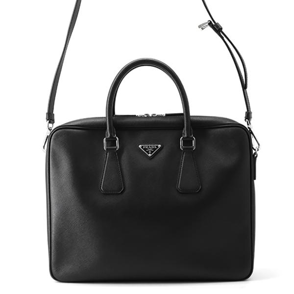 プラダ ブリーフケース サフィアーノ トライアングルロゴ 2VE028 PRADA
