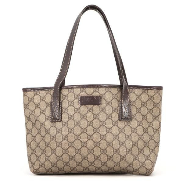 グッチ トートバッグ GGスプリーム/レザー 211138 GUCCI バッグ 【安心