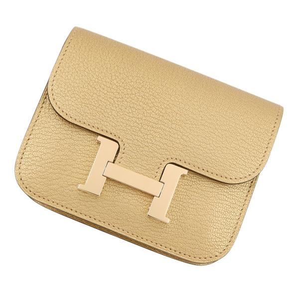 エルメス 財布 コンスタンス スリム ドレ/シャンパンゴールド金具 シェ 
