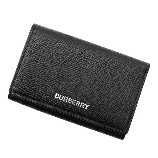 バーバリー 三つ折り財布 コンパクトウォレット レザー 8017455 BURBERRY 黒 【安心保証】