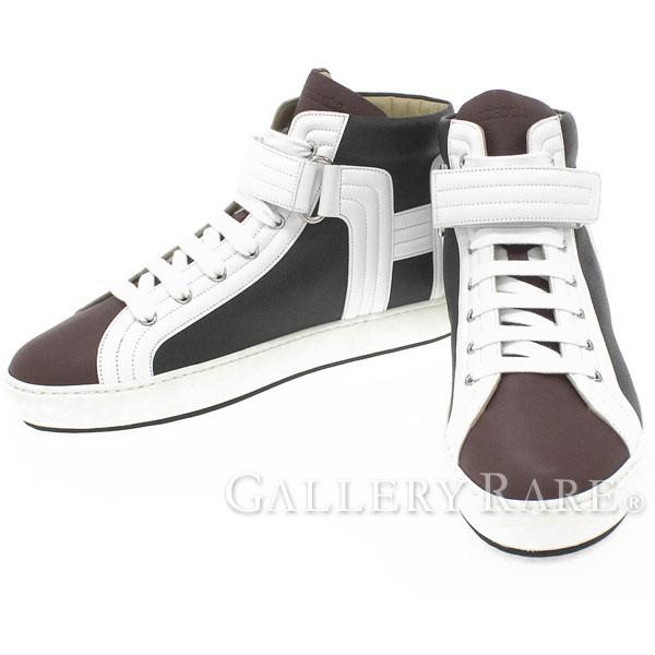 HERMES（エルメス） スニーカー ハイカット レザー メンズサイズ42