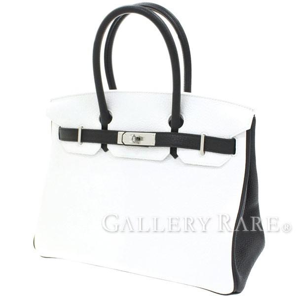 HERMES（エルメス） バーキン30 cm ハンドバッグ ホワイト×ブラック
