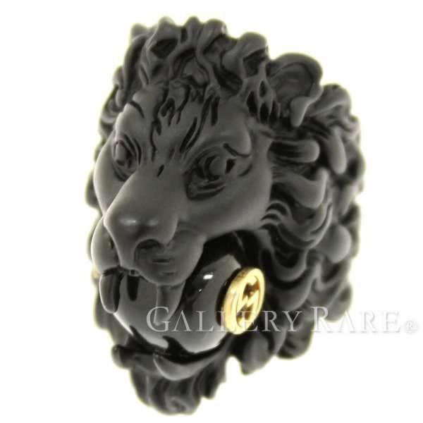 GUCCI グッチ 指輪 グラスパール付き ライオン ヘッド リング サイズ10  