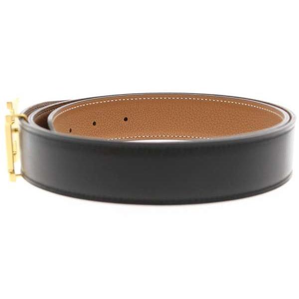 格安販売の P 22f 新品 ベルト エルメス 送料無料 Fr メンズ Hermes A刻印 ヴォー135 トゴ ブラック ゴールド マットゴールド金具 サイズ90 リバーシブル Hベルト コンスタンス ベルト エルメス 財布 帽子 ファッション小物
