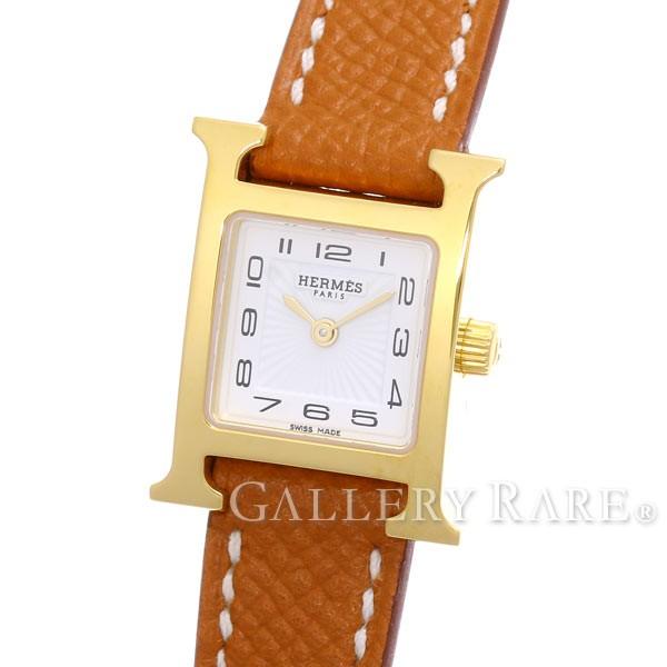 HERMES（エルメス） Hウォッチ ミニ ゴールド ヴォーエプソン A刻印