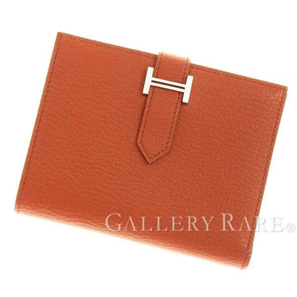 HERMES（エルメス） 財布 ベアンコンパクト キュイーブル×シルバー金具 
