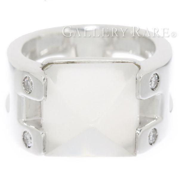 HERMES エルメス リング メドールリング ムーンストーン ダイヤモンド  