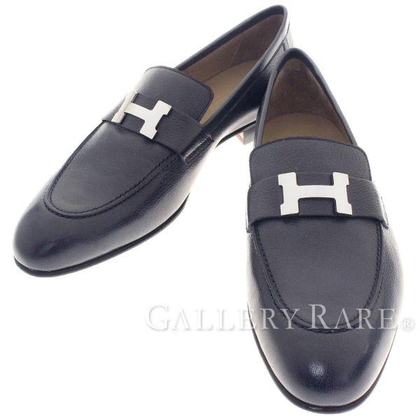 HERMES エルメス シューズ パリ Paris モカシン シェーブル H HERMES エルメス シューズ パリ Paris モカシン シェーブル H