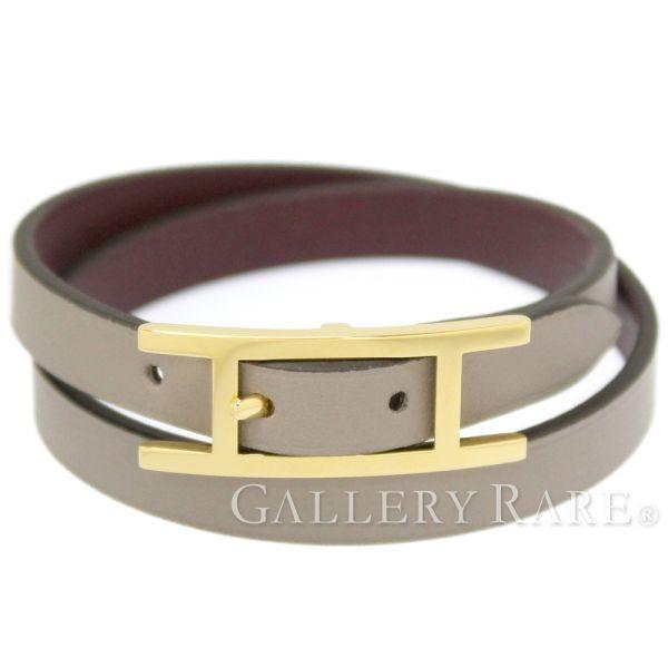 レア><新品>HERMES リバーシブル ブレスレット