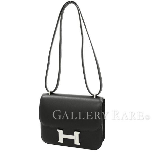 かおる極美品⭐︎ コンスタンスミニ　H金具ショルダーノベルティ　ブラック HERMES（エルメス） ショルダーバッグ ミニ コンスタンス3 ブラック