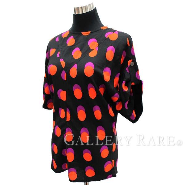 ルイヴィトン ブラウス ブラック ドット レーヨン Louis レディースサイズ34 服 アパレル Vuitton 新生活