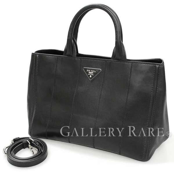 PRADA（プラダ） トートバッグ カナパ CANAPA ブラック ソフトカーフ