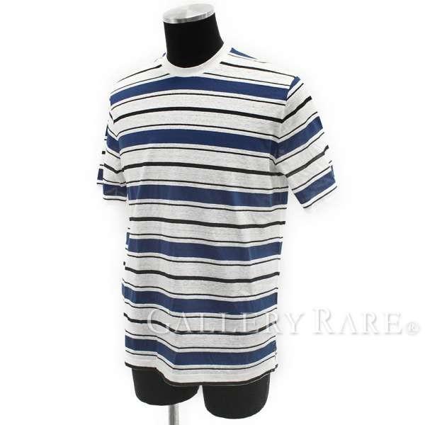 新品・未使用✨HERMES リネン コットン Tシャツ　XL ボーダー　メンズ HERMES エルメス Tシャツ ボーダー オーシャン リネン コットン